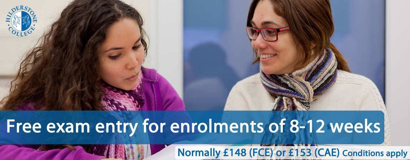 Free FCE and CAE entry for courses of 8 weeks+ June 2019